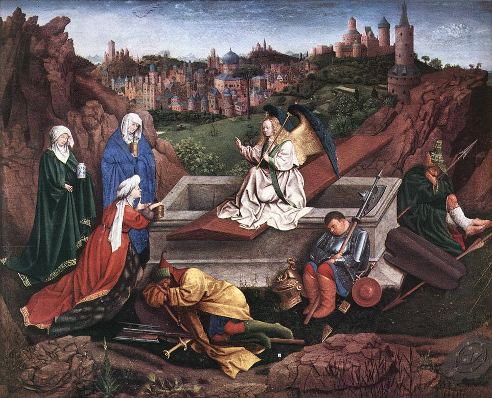 Jan / Hubert van Eyck, Le tre Marie al sepolcro